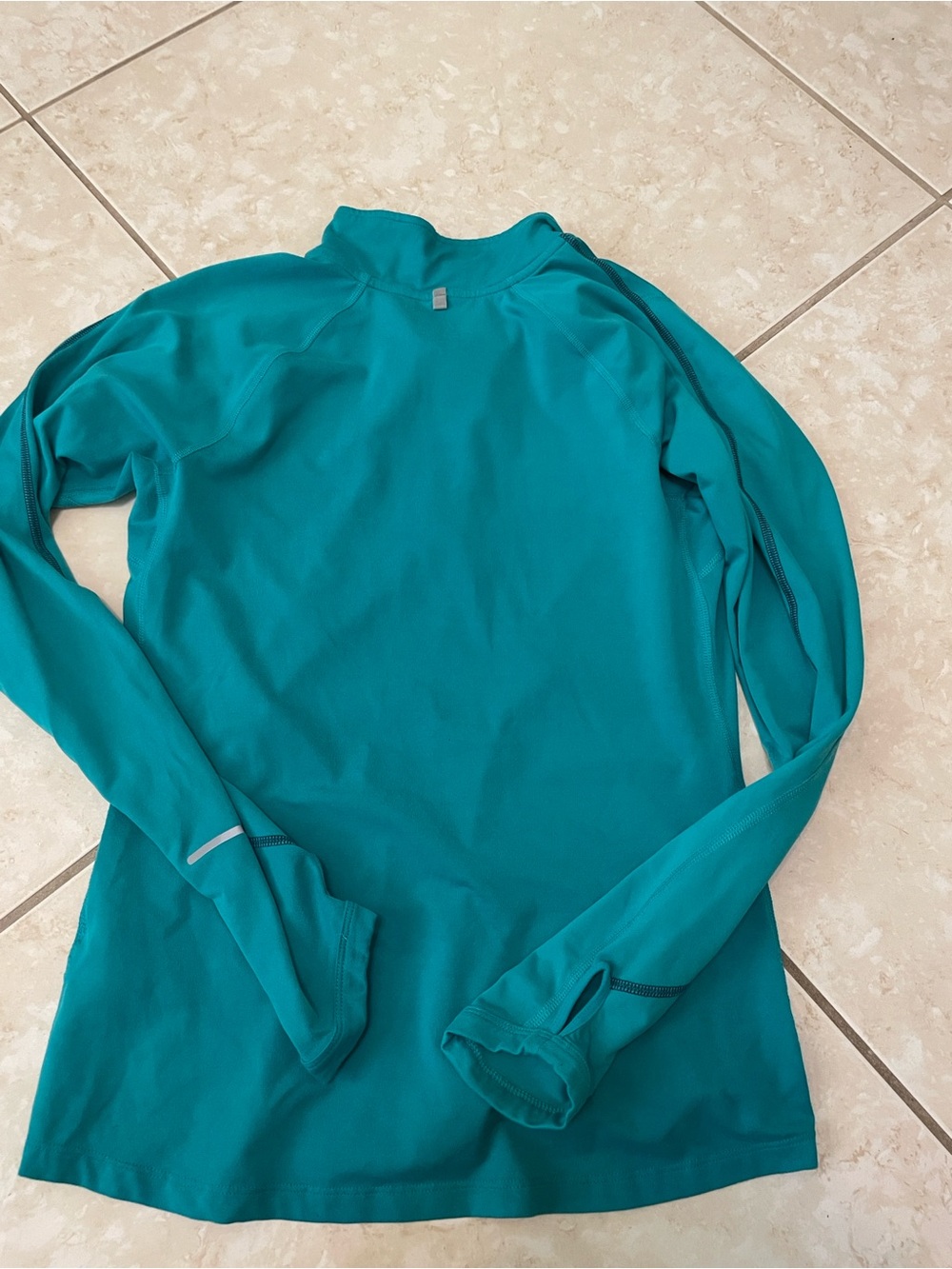 Nike Teal Half-Zip Long Sleeve Run Top - Picture 2 of 4